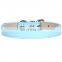New design free decoration PU Leather Solid Soft dog leash and collar