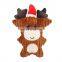 Interactive cute cartoon molar bite resistant simple pet plush squeaky toys christmas for dogs