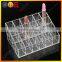 Multi-room clear acrylic cosmetic display racks