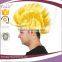yellow cock synthetic football sports fan wigs