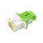 fiber optic SC green adapter with ear with shutter