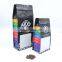 Custom printed matte black 500g 1kg side gussest coffee bags flat bottom pouch with valve