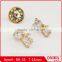 cute pussy cat shape clear stone plating metal brooch