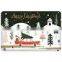 High quality christmas printed memory foam bath mat non slip bath rug