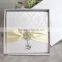 Luxury Jeweled Customized Flocking Fabric Wedding Invitation Card