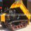 Mountain orchard self-unloading hand-held engineering small track transport vehicle