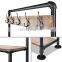 Industrial Pipe Clothing Rack Pine Wood Shelving Shoes Rack Cloth Hanger Pipe Shelf
