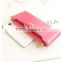 Fashion Lady Colorful Ultrathin Contrast Color PU Leather Women Wallet with Many Card Slots