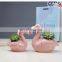 Wholesale Pack 3 Pieces Flamingo Shaped Ceramic Pot Indoor Creative Livingroom Factories Creamic Flower Plant Pots