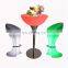 Outdoor Round Party Cocktail Night Club Furniture Led Bar Tables 16 Colors Portable Bar Table Led Cocktail Table