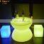 led furniture bar light counter indoor plastic rechargeable glowing party table