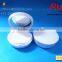 Round white air cushion empty compact powder case, two layers cosmetic compact powder box/container for solid perfume