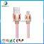 Remax snake laser flat USB charging cable for iphone and micro