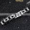 Street Punk Biker Bracelet Heavy-duty Bracelet 316L Stainless Steel Men's Bycicle Chain Bracelet Silver Clasp