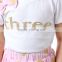 hot sell new kids summer pink white girls clothing sets