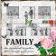 Antique family use four photo wood hanging frame