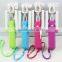 2015 zoom fashion selfie stick monopod rubber cap
