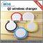 Qi Wireless charger Super Decent Genuine mini wireless charger for samsung S6, for HTC for iphone Factory price 14 colors