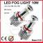 New arrival ! 10w 9-30v rgb color fog light 9005 9006 h8 h11 for headlight