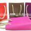 New design jelly candy colors woman silicone bag beach bag