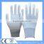 White PU Palm Dipped Polyester Safety Gloves