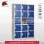 high quality blue KD structure metal 15 doors vertical locker