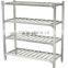 Separated assembled strong 200kg loading stainless steel commercial kitchen storage shelf rack for kitchen equipment
