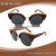 Wood half frame polarized glasses wooden half mirror coating sunglasses