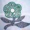 hot fix rhinestone transfer of flower design for clothing decoration
