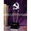 Best quality K9 crystal Unique style engraving award glass golf trophy