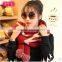 100% acrylic chunky women scarf double knitted scarf