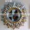 XKH105 Wholesale large round sun shape wall mirrors for bathroom