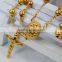 Wholesale stainless steel charm gold beads necklaces/cross pendant
