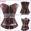 Women's Leather Cup Buckle Steampunk Overbust Corsets