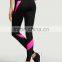 2015 New Women's Sport Leggings Pants Patchwork Lady High Waist Stretched Leggings Gym Fitness Pants Running Wear