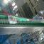 High friction slat chain conveyor line with anti-slip rubber for uplifting material handling
