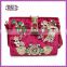 red italy brand diamond flowers hollow Ballot lock luxury handbag evening bag-in-box (C157)