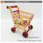 Plastic supermarket shopping car toys play set with food