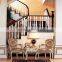 Interior Use Cherry Wood Double Stairs Design