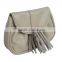 Fashional clutch bag made in PU leather with tassel as decoration