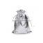 9*12cm In Stock silver golden metallic organza pouch for wedding favor