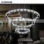 2016 Luxury Modern LED 2 Circle Round Crystal Chandelier Pendant Light For Home, Restaurant
