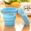 Outdoor colorful collapsible silicone folding cup