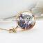 2016 trending perfume bottle necklace pendant dried flower necklace