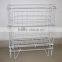 Supermarket Wire Mesh Basket, Foldable Square Metal Display Wire Dump Bin, Metal Retail Storage Bin