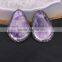 Natural Amethyst Slab Pendant, Pave Setting Crystal Druzy Stones Jewelry