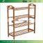 4-Tier Bamboo Wooden Shoe Rack,Bamboo Folding Shoe Rack, Entryway Shoe Shelf Storage Organizer