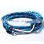 Navy Style Silver Color Fishhook Anchor Design Survival Paracute Bracelet