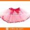 Colorful tutu skirt with bowknot for kids fashion cheap lovely baby girls dancing ballet fashion tutu skirt for girls