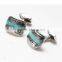 Elegant shiny textured titanium & stainless steel cufflinks gem jewelry